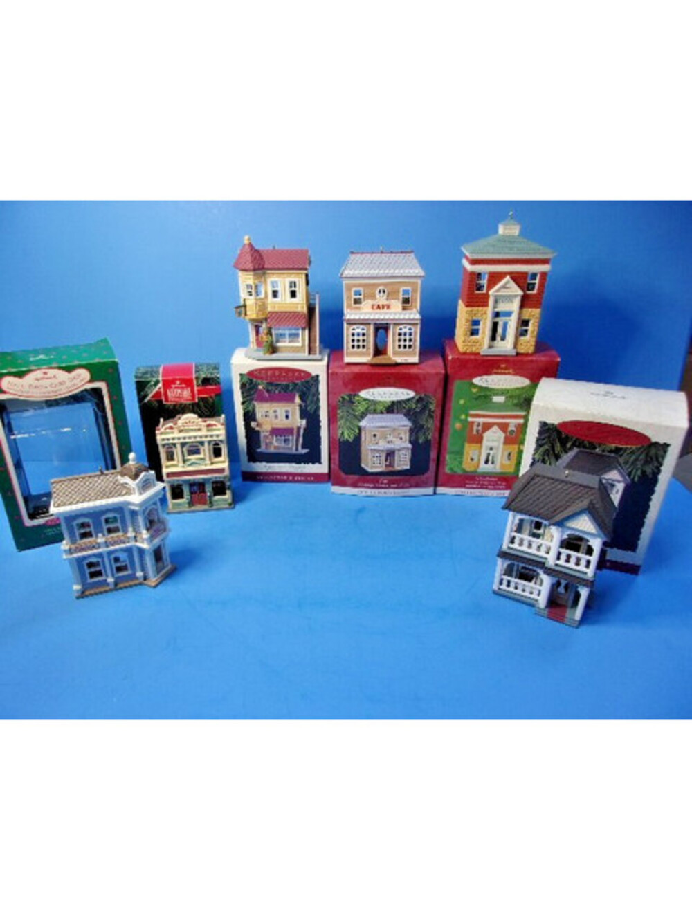 Hallmark Nostalgic Houses & Shops Lot of 6 Keepsake Ornaments Christmas Village